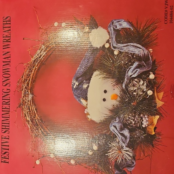 Festive Shimmering Snowman Wreath - Picture 5 of 5
